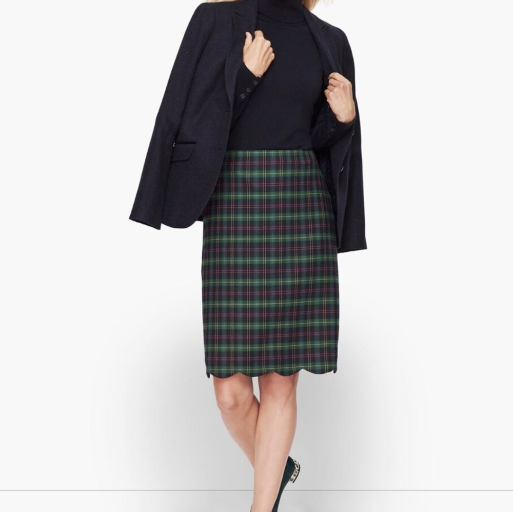 Talbots Wool Blend Highland Tartan Skirt Sz.6 NWT